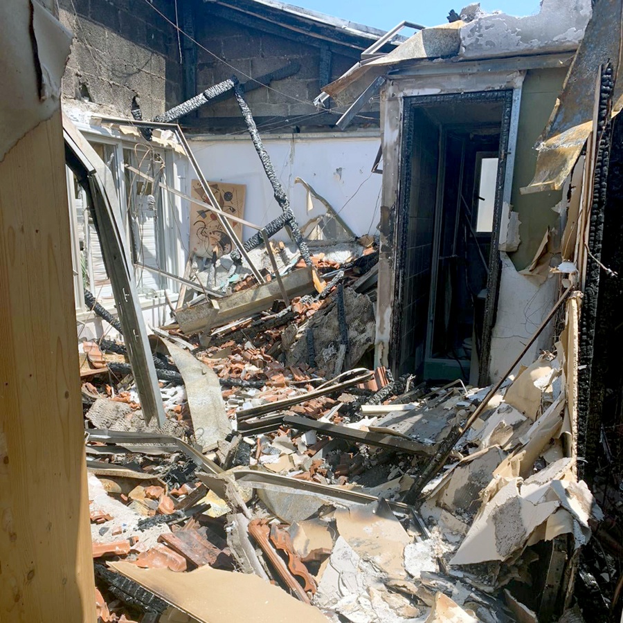 lucy's home after rocket attack