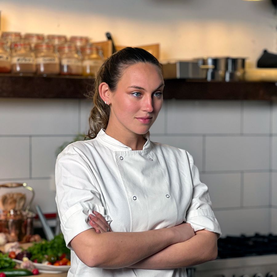 talia in the kitchen
